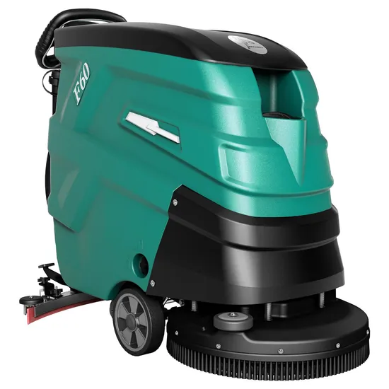 Ручная ручная поломоечная машина с однодисковым промышленным очистителем полов.