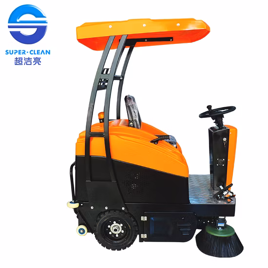 Промышленная подметальная машина мощностью 1200 Вт для парковок.